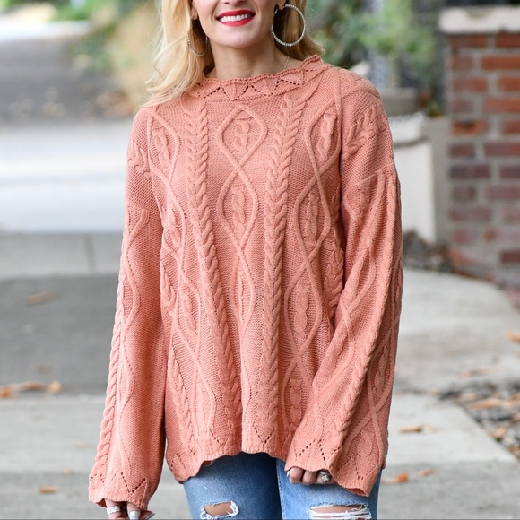 Sweater Cable Knit GRACE Cable Knit Sweater - Picture 1 of 3